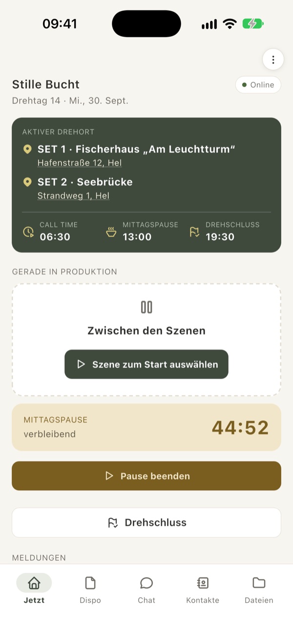 Mittagspause mit Countdown